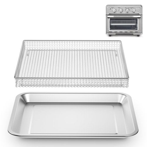 Stainless Steel Air Fryer Basket and Tray,Compatible with Cuisinart Airfryer TOA-060 and TOA-065