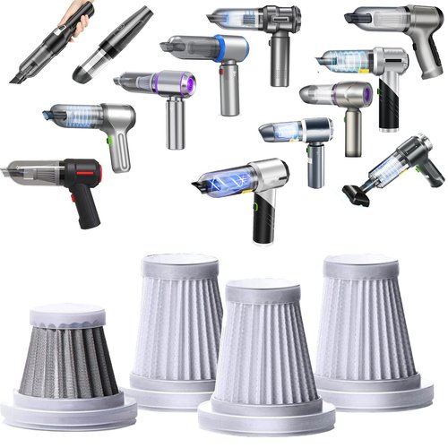 1 Steel + 3 Hepa Replacement Filters Compatible with Saker, Sakerplus, XCOOL, houscly, Wirelume, Wansimoo, HRYCF, Yomile, Piwosa, CHUMPOSH, WINWEND, Gianteye, GenTant, AIPROIN, SAKAKI Car Vacuum etc.