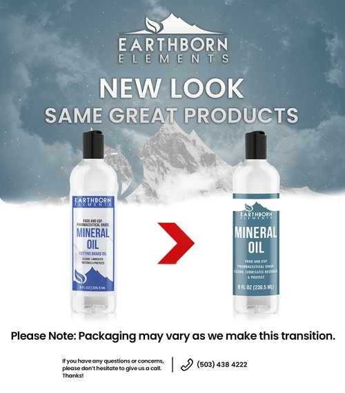 Earthborn Elements Mineral Oil 8 fl oz, Pure & Undiluted, No Additives Clear