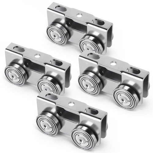 Trolley Assembly,Upgraded Load and Stable 4 Wheel Light Duty for Use with All 1-5/8" or Taller Strut Channel(Pack of 4)……
