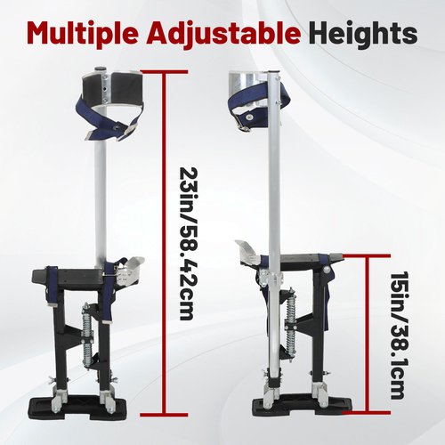 findmall 15-23 Inch Drywall Stilts Grade Adjustable Auminum Tool Stilt for Painting or Cleaning