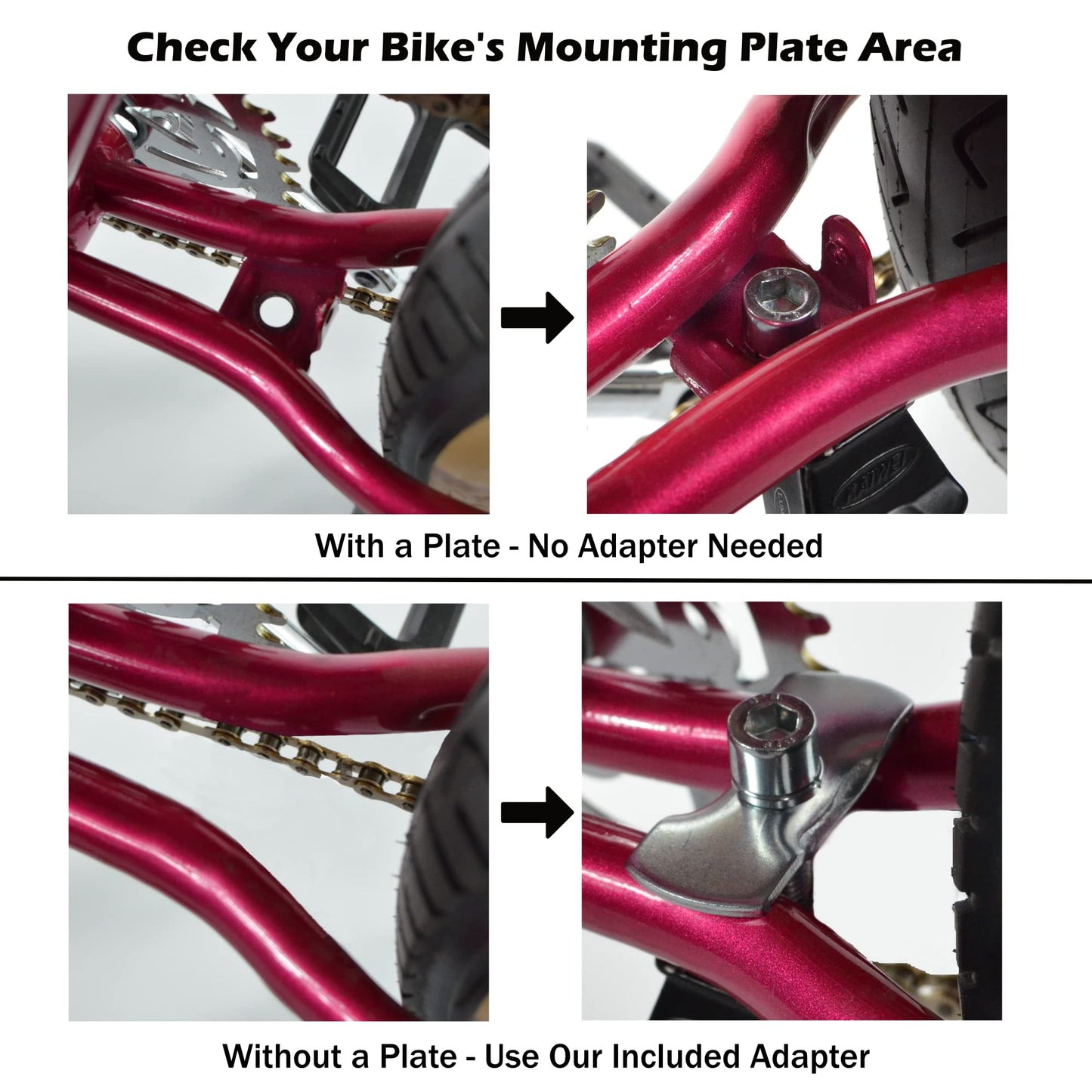 Lumintrail Center Mount Bicycle Kickstand - Fits 24-29 Inch Bikes - Bike Kick Stands for Adult Mountain, Cruiser and Road Bike - Quick Adjust Height Kickstand