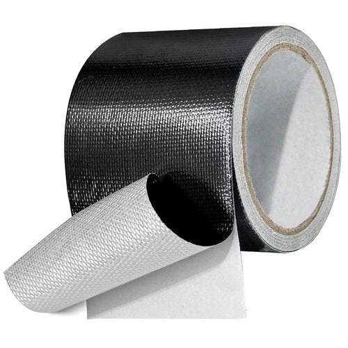 Waterproof Repair Tape for Fabric, Awning, RV Roof, Underbelly, Tarp, Tent, Sail and Boat Cover Outdoor Repair Patch, Heavy Duty, UVproof, Multipurpose Black