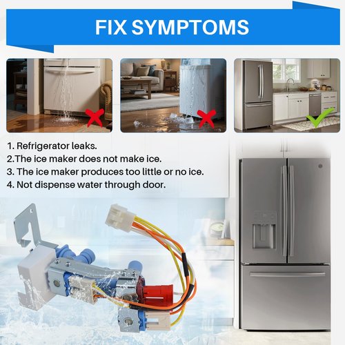 New Upgrade WR57X30890 Refrigerator Water Inlet Valve - Compatible with GE, Hotpoint, Haier, Replaces WR57X26569, WR57X30891, AP6891693, PS12727426, 3 Year Warranty