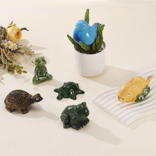 uxcell 2 Pcs Ceramic Toilet Bolt Covers, Turtle Toilet Bolt Cap Decorative for Bottom of Toilet, Fun Cute Turtle Resin Toilet Screw Cover Caps for Decor Bathroom, Light Brown
