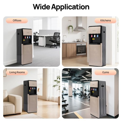 LKSNBDR Bottom Loading Water Dispenser, 5 Gallon Bottle Water Cooler Cold, 500W Floor Standing Water Cooler with 3 Temperature Options and Indicator Lights, for Both Home and Commercial Places