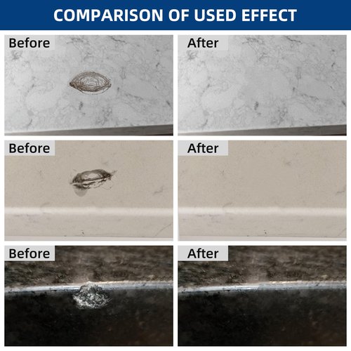 FENFANDAS Tile and Granite Repair Kit, Marble Porcelain Stone and Quartz Countertops Repair Kit for Chips Dents Cracks Holes Scratch, Fix Chipped Edges Corners, Reattaches Missing Pieces