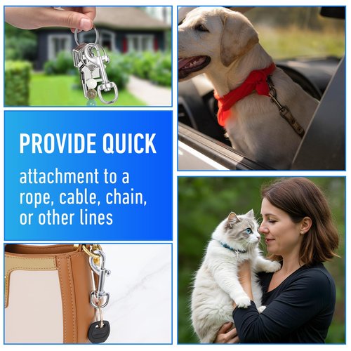 JIEYAO 30 Pcs Swivel Snap Hooks for Dog Leash, 2.8" Heavy Duty Dog Leash Clips, Pet Buckle Trigger Clip Clasp Single Ended Swivel Clip Multipurpose Bolt Snap for Keychain Camera Strap Flag Hooks Clasp