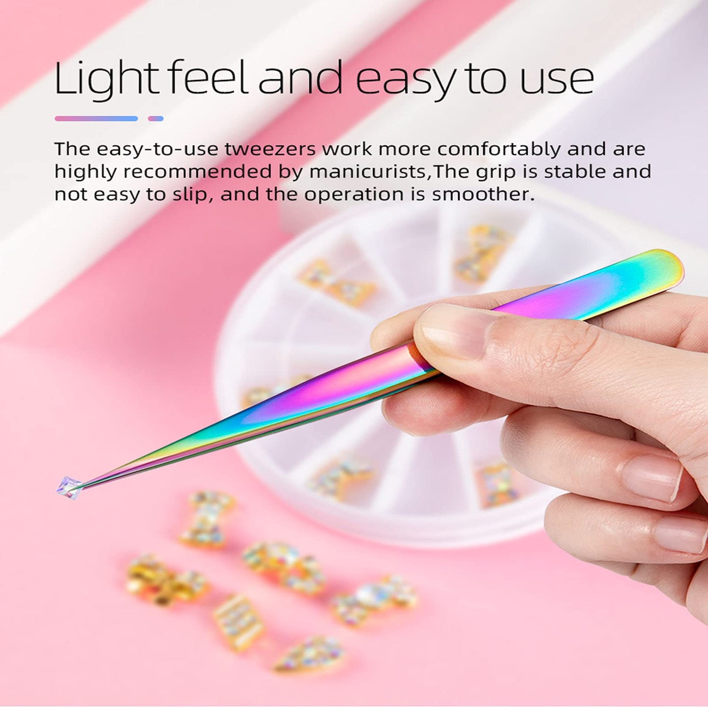 Tweezers Set, Diamond painting tools,Eyelash Extension Tweezer,Anti-Static Stainless Steel Curved of Tweezers for Diamond painting, Electronics, Laboratory Work, Jewelry-Making, Craft, Soldering