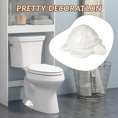 Sea Turtle Ceramic Toilet bolt Caps - Decorative Toilet Caps for Bottom of Toilet, Maximalist Decor Toilet Screw Cover Caps, Stylish Toilet Bolt Bowl Covers (White) ETARTJMHNB
