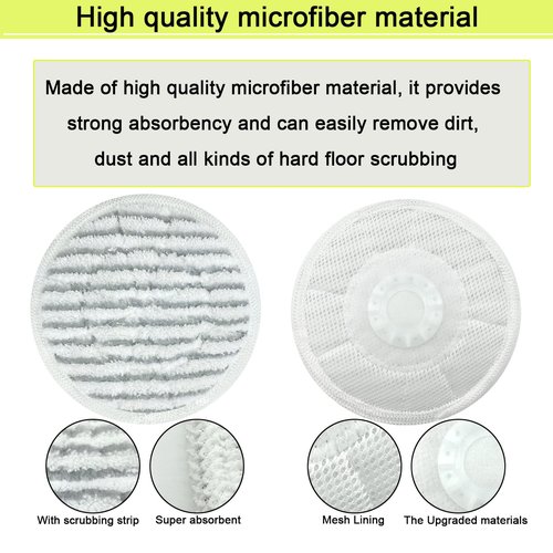 Eifrthe 10-Pack S7000 Replacement Steam Mop Pads,Compatible with Shark S7001 S7000AMZ, S7000 S7001TGT S7201 S7005 S7020 S8001 S8201 Series Steam Mop Pads,Steam & Scrub All-in-One Scrubbing Mop Pads