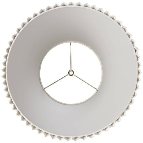 10" Top x 17" Bottom x 14 1/2" High x 14 3/4" Slant Lamp Shade Replacement Large Ivory White Bell Round Traditional Pleated Spider Harp Finial - Springcrest