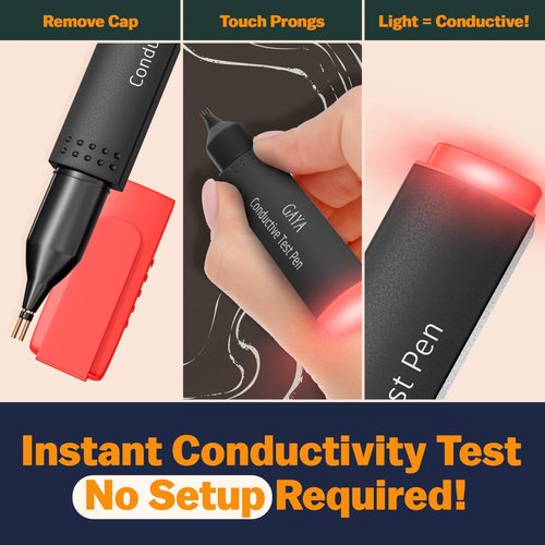 GAYA Grounding Tester for Earthing – Instant Result, Easy to Use Conductivity Tester for Grounding Mats, Sheets & Wristbands – Portable & Reliable Ground Test for Earthing Devices – Battery Included
