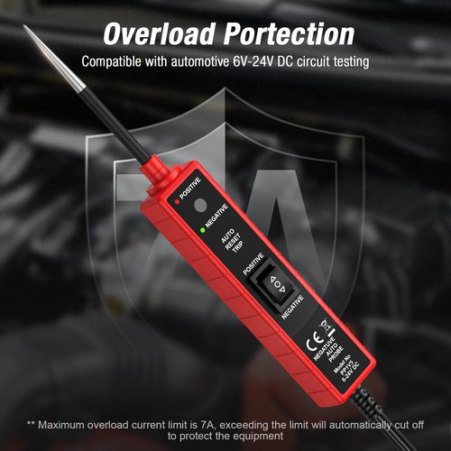 OBDMONSTER Power Circuit Probe Tester Automotive, 6V-24V DC Car Test Light Circuit Short&Open Finder Car Circuit Tester Diagnostic Tool with Continuity/Component/Grouding/Polarity Test