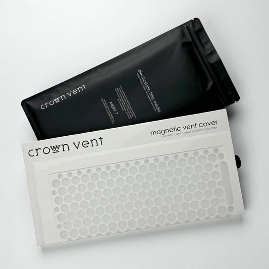 CROWN VENT Magnetic Register Cover (Size 4) | with Electrostatic Filter - Simple, Clean, Decorative Cover Designed to fit Over Your existing Ceiling and Wall Registers & Vents. No Tools Required.