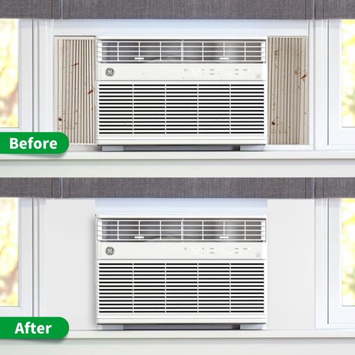 Window Air Conditioner Side Insulated Panel, WinterSummer Winter Heat and Draft Insulating,Insulation Foam Material,2 Pieces of 17 inches * 10 inches EVA