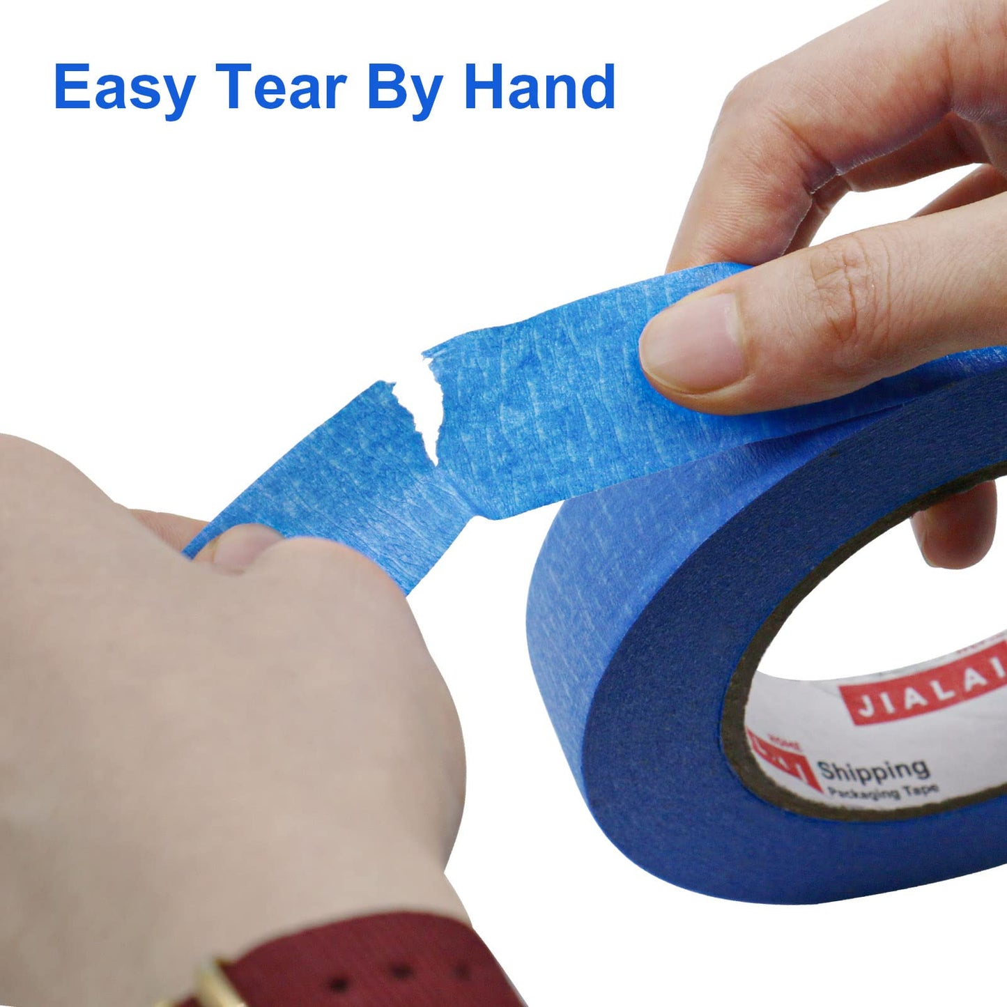 JIALAI HOME 6 Rolls Painters Tape 1 inch Bulk Painter Tape Roll, Blue Masking Tape, Blue Paint Tape 1 Inches x 60 Yards for General Purpose Walls Painting, Automotive