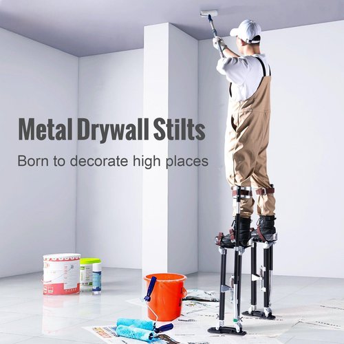 Drywall Stilts Aluminum Tool Stilts 24''-40'' Adjustable Painting Black
