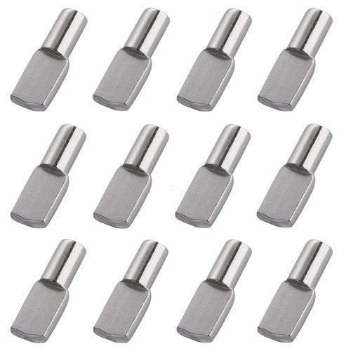 5mm Shelf Pegs Pins,60 Pieces Cabinet Furniture Spoon Shape Support Pegs for Shelves Nickel Plated
