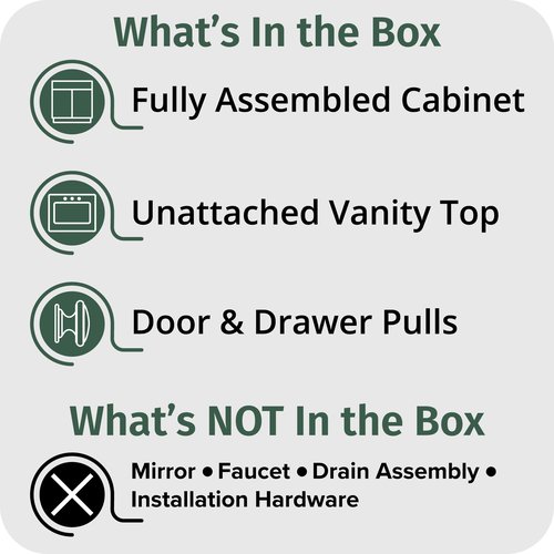 Spring Mill Cabinets Emlyn 60 Inch Double-Sink Bathroom Vanity with White Top, 2 Cabinets, 2 Drawers, 60.5" W x 18.75" D x 32.89", Sandy Oak