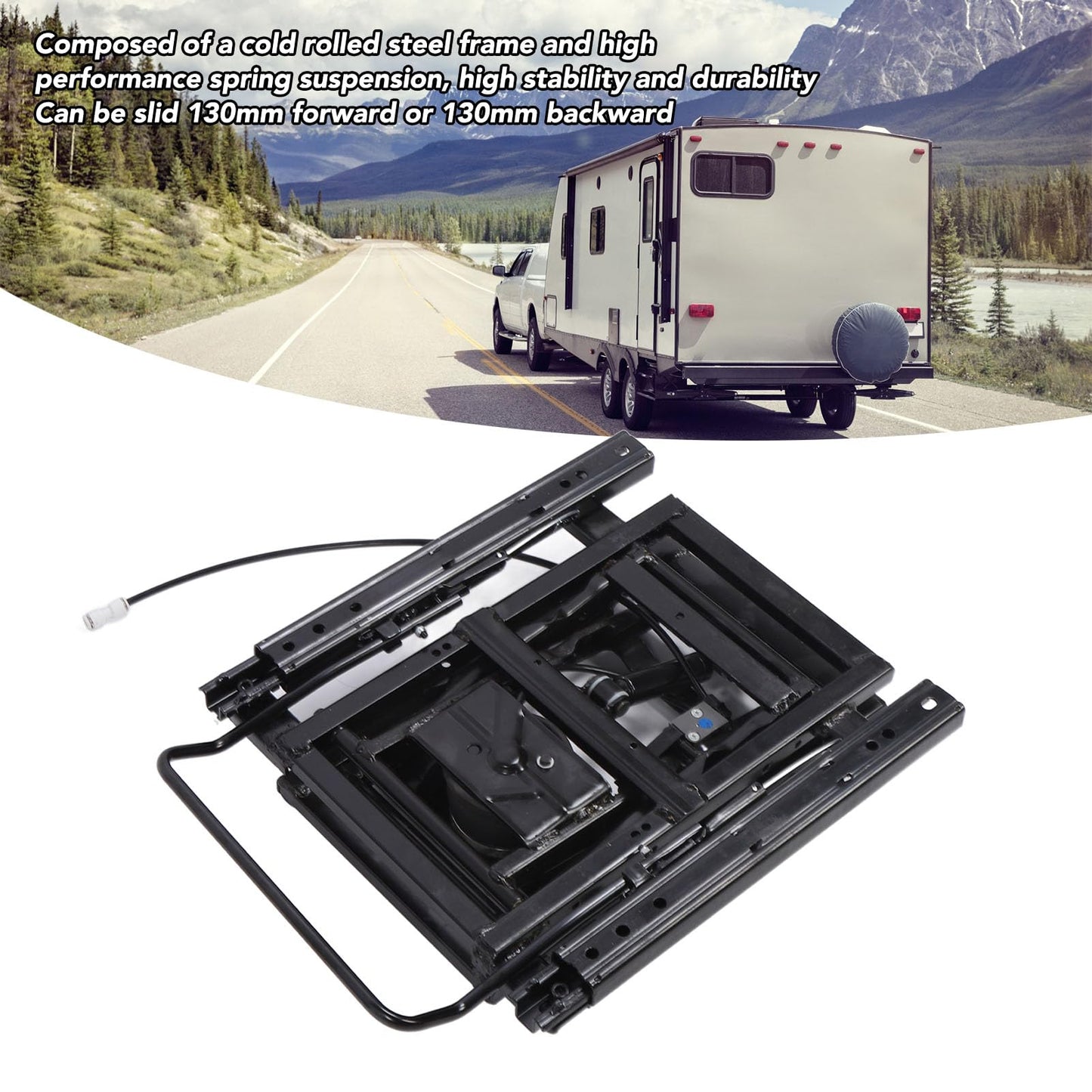 Tissting Heavy Duty Seat Air Suspension Base - Pneumatic Shock Absorbing Suspension Seat Base with Front and Rear Sliding Rails, Reduce Vibration for RV Truck Tractor Construction Vehicles