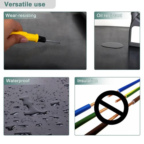 KenoRub Silicone Rubber Sheet for Pipe Insulation,Grade 55A,12 × 12 inch DIY Gasket Material,Suitable for AC Unit,Pipeline, Supports, Seals, Bumpers, Protection,AC Line Insulation (1/25)