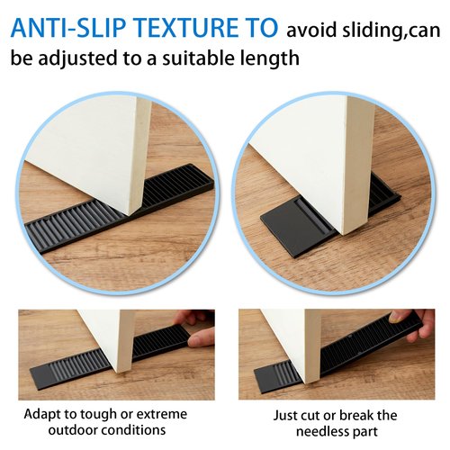 HNMZDS Composite Shims 8" Plastic Wedges (8 Pack) - Extreme Load Support Leveling Shims for Furniture, Door,Toilet,Table - Never Rot Shims with Anti-Slip Design 1/4" Height(Black)