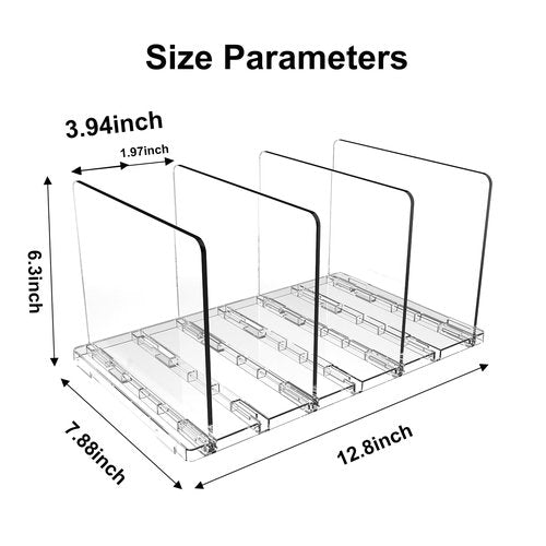 Copidrum Clear Kids Shoe Rack Holder 2PACK Space Saver Shoes Shelf Storage Organizer Stackable Closet Organizers Storage for Purse Handbag Book Dividers Organizer