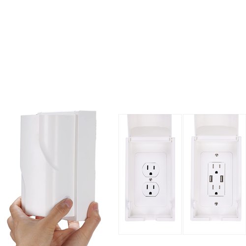 Bates - Baby Safety Outlet Cover Box, Outlet Covers Baby Proofing, Plug Covers for Electrical Outlets, Baby Proof Outlet Covers, Socket Covers for Outlets, Child Proof Outlet Cover, Outlet Box Cover