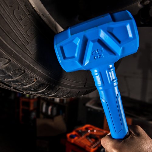REAL STEEL Dead Blow Hammer 28 Oz Rubber Mallet Non-Marring and Sparking Resistant with Steel Shot-filled Head Ideal for DIY,Automotive,Furniture (0317)