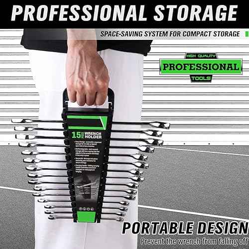 Wrench Holder Set, 30-Piece Wrench Organizers Set with Metric & SAE Wrenches