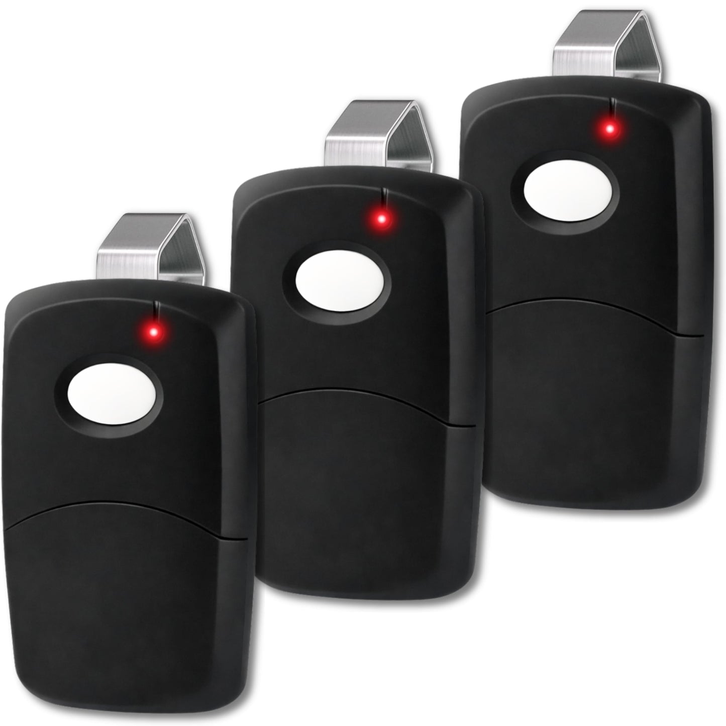 3X for Multicode Linear 308911, 10 dip Switch Gate Opener Remote 300MHz, Multi Code Garage Door Opener Remote, Black Garage Clicker Replacement