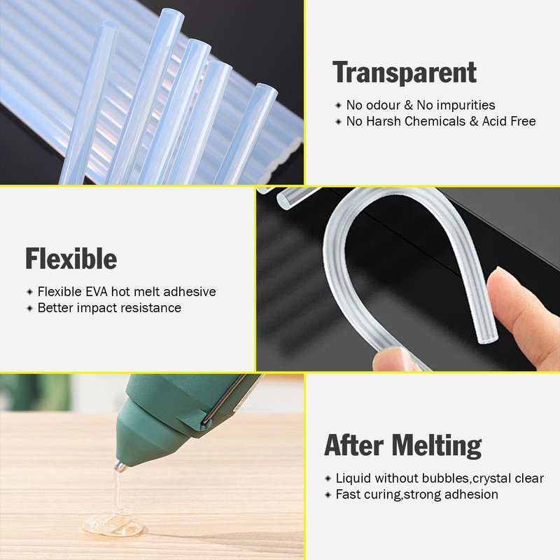 600 Pack Mini Hot Glue Sticks, 4" Long x 0.27" Diameter Glue Sticks for Mini Glue Guns, Multipurpose for Wood, Metal, Glass, Plastic, Floral, Fabric, Leather, Foam, Floral