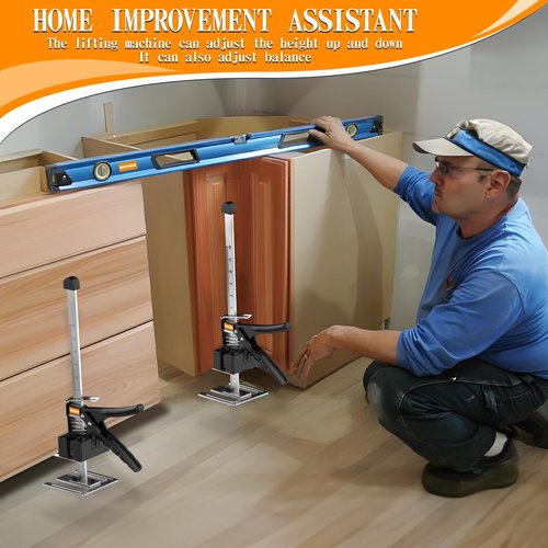 RENYINDA Labor-Saving Arm Jack Multifunctional Construction Jacks, Furniture Jacks，Lift Height 10 inches 300lb Load-Bearing for Installing Windows and Doors, Lifting Furniture, Woodworking Tools
