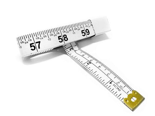 Perfect Measuring Tape All-Purpose 60 Inch Double Sided Fractional Inches and Millimeter/Centimeter Tape Measure TR-16-frac (60 inch White)