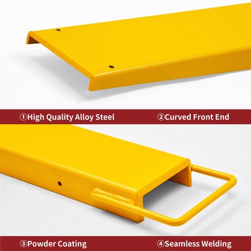 YITAMOTOR 96 Inch Forklift Extensions for 4.5 Inch Width Forklift Truck, Heavy Duty Steel Fork Extender Reach, 1 Pair Pallet Fork Extension