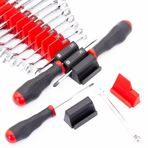 Ernst Manufacturing Screwdriver Pro - Modular Screwdriver Organizer for 13 Tools with Anti-Slip Base, Red - Made in the USA
