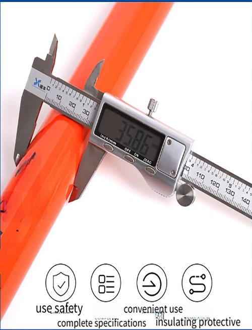 Electrician Height Measuring Rod Telescopic for Power Line and Telecom Tower Measurement，High-Voltage Measuring Rods with Portable Bag(Red,1200cm/39.4ft)