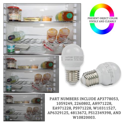 Delixike for Whirlpool Refrigerator Freezer LED Light Bulb W11125625 W10820003 W11216993 4396822 Replacement
