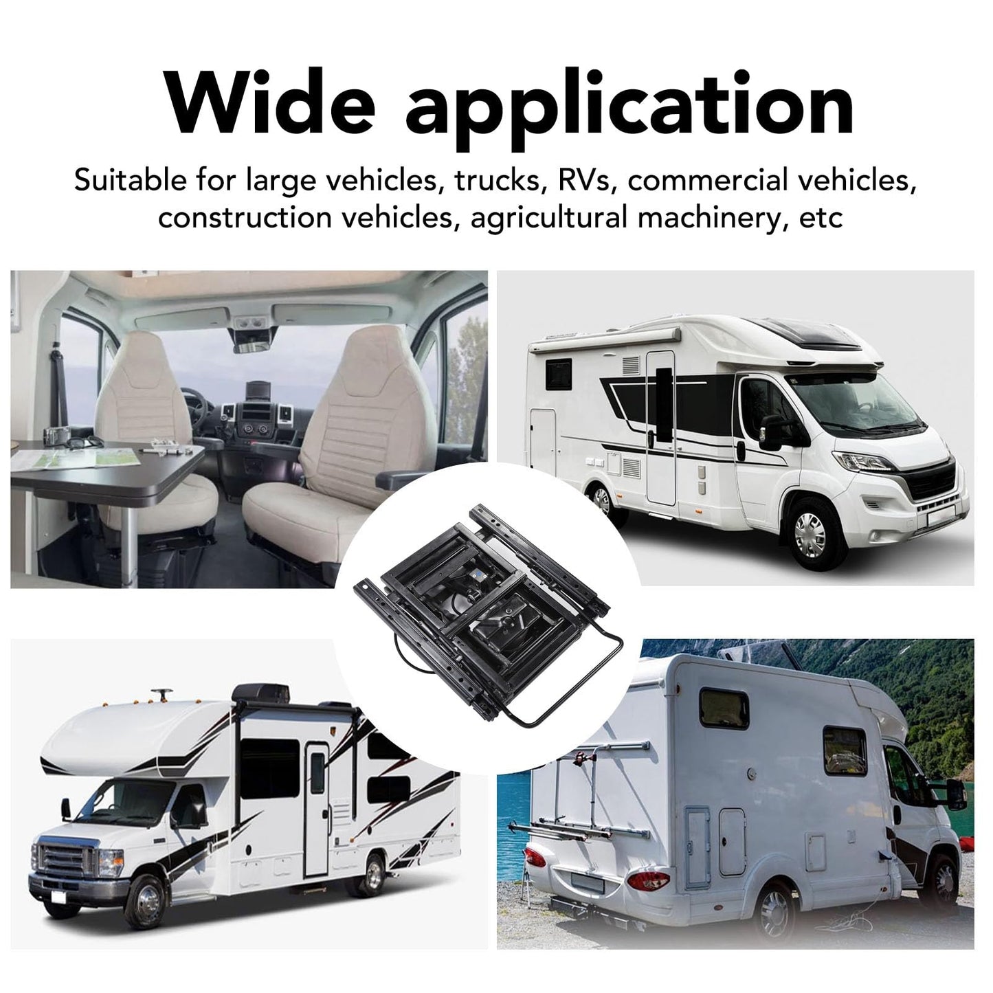 Tissting Heavy Duty Seat Air Suspension Base - Pneumatic Shock Absorbing Suspension Seat Base with Front and Rear Sliding Rails, Reduce Vibration for RV Truck Tractor Construction Vehicles
