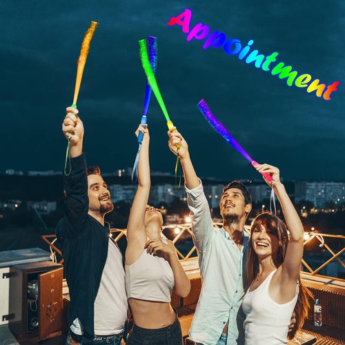 BouQuw 50 Pack Glow Sticks Mardi Gras Party Supplies ,3 Models Flashing Sticks, Fiber Optic Wands Light up Sticks Fit New Years Eve Party Supplies 2025 Wedding Birthday Christmas valentine's day (50)