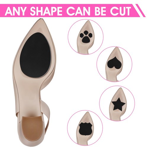 4pcs Non Slip Self Adhesive Rubber Furniture Pads Enhanced Cuttable Rubber Grip Tape Anti-Sliding Anti-Scratch Floor Protectors Waterproof Anti-Slip Padding Sheets for Safer Handles Surfaces Appliance
