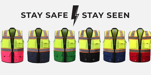 Shine Bright Safety Vest - High Visibility with Reflective Straps and Pockets – Premium, Soft, Durable, and Breathable – ANSI CLASS 2 (Size Medium, Black)
