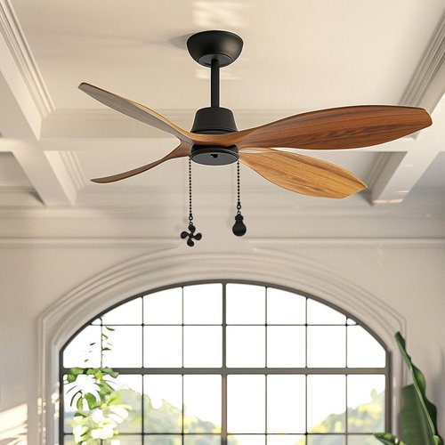 12 Inch Pull Chains for Ceilings Fans and Lights 2Pack Ceiling Fan Chain Extender Set Metal Ceiling Fan Pullchain Ornaments Extension Chains Fanpull Chain Extension with Fans and Bulb Ornament(Black)