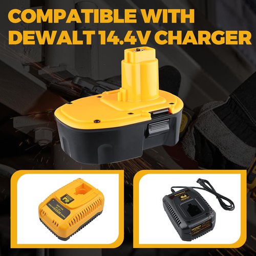DC9091 4.8Ah Ni-Mh Replacement for Dewalt 14.4V Battery Compatible with Dewalt Battery DW9091 DW9094 DE9091 DE9092 DE9038