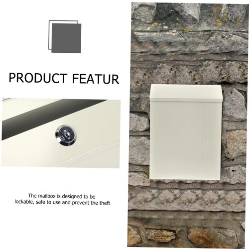 DOITOOL Wall-Mounted European Style Mailbox Key Lock Creative Letter Container for Use Essential Post Box for Letters and Cards Rustic Design