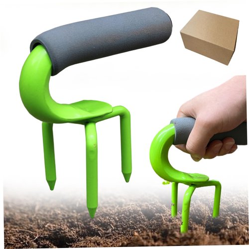 Hand Tiller Garden Tool with Metal Claw & Comfort Handle, Labor-Saving Soil Loosener & Cultivator for Planting, Weeding & Flower Beds, Indoor & Outdoor Gardening