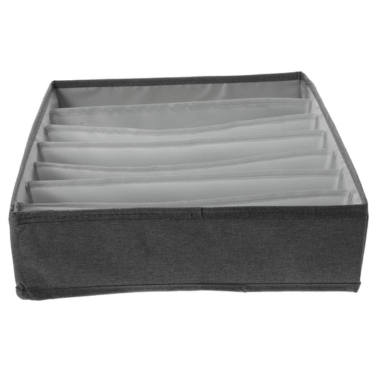 FUNNETOYU Underwear Drawer Organizer and Divider Storage Box for Clothes Socks and Lingerie Compartment Design for Closet and Dresser Grey Organizer for Efficient Home Organization