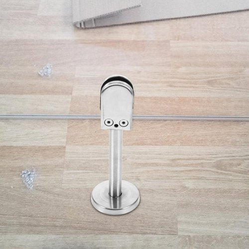 POPETPOP Glass Clamp with Rod Durable Support Bracket for Glass Partitions Screens and Handrails Clip with Rod for Reliable Stability and Safety
