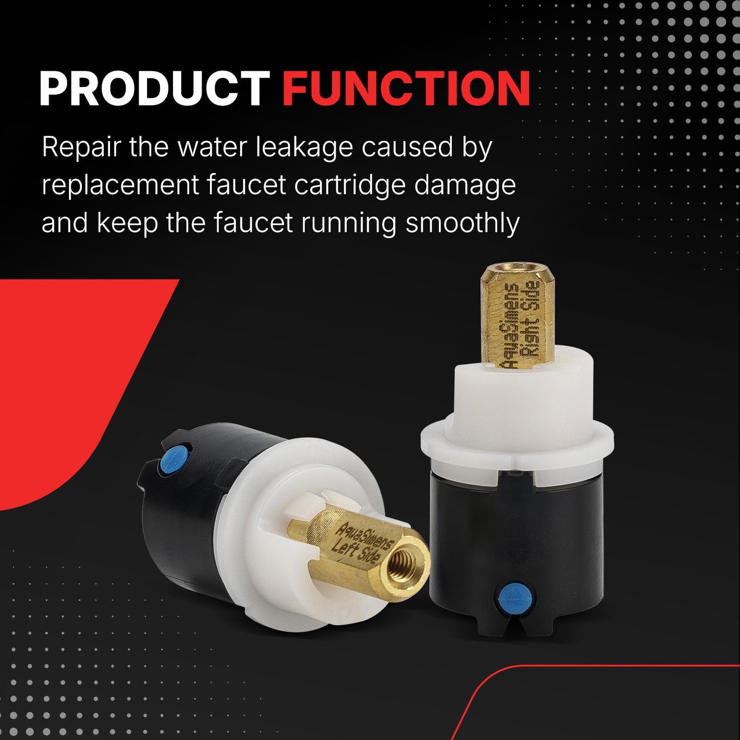 RP60400 Valve Hot and Cold Bathroom Faucet Cartridge Sink Handle Valve Stem Assembly Compatible with Delta 2 Handle Bath Diamond Seal Technology Faucets and Beverage Faucets